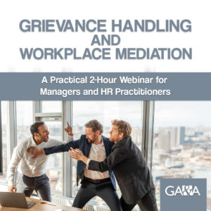 Webinar - Grievance Handling and Workplace Mediation